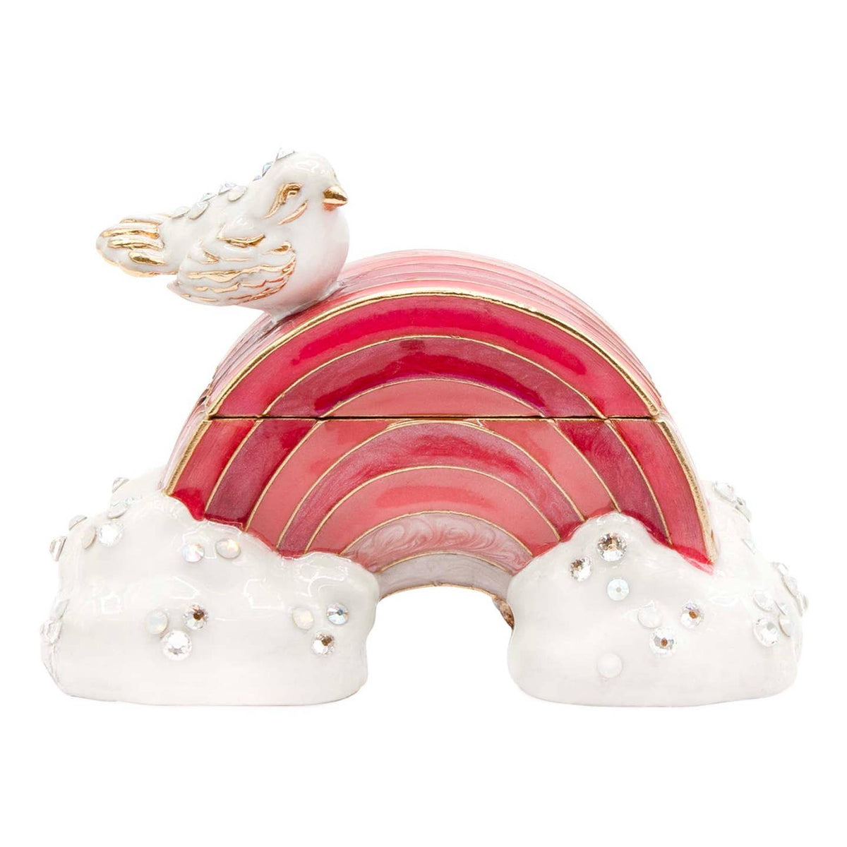 Jay Strongwater Rowan Pink Rainbow Decorative Box