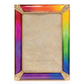 Jay Strongwater Lavinia Pavé 4" x 6" Crystal Enamel Picture Frame, Rainbow