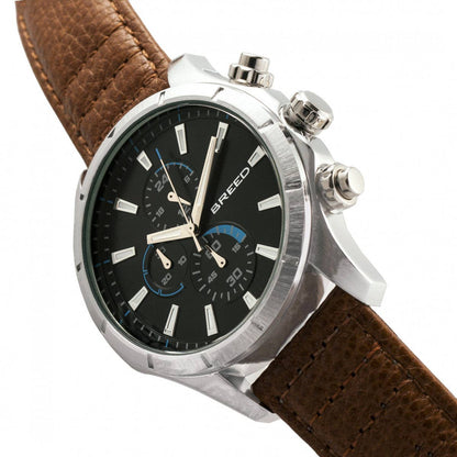 Breed Lacroix Men's Quartz Chronograph Leather Watch