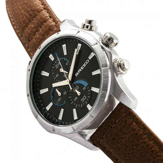 Breed Lacroix Men's Quartz Chronograph Leather Watch