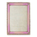 Jay Strongwater Lorraine Stone Edge Rose 4" x 6" Crystal Enamel Picture Frame, Rose