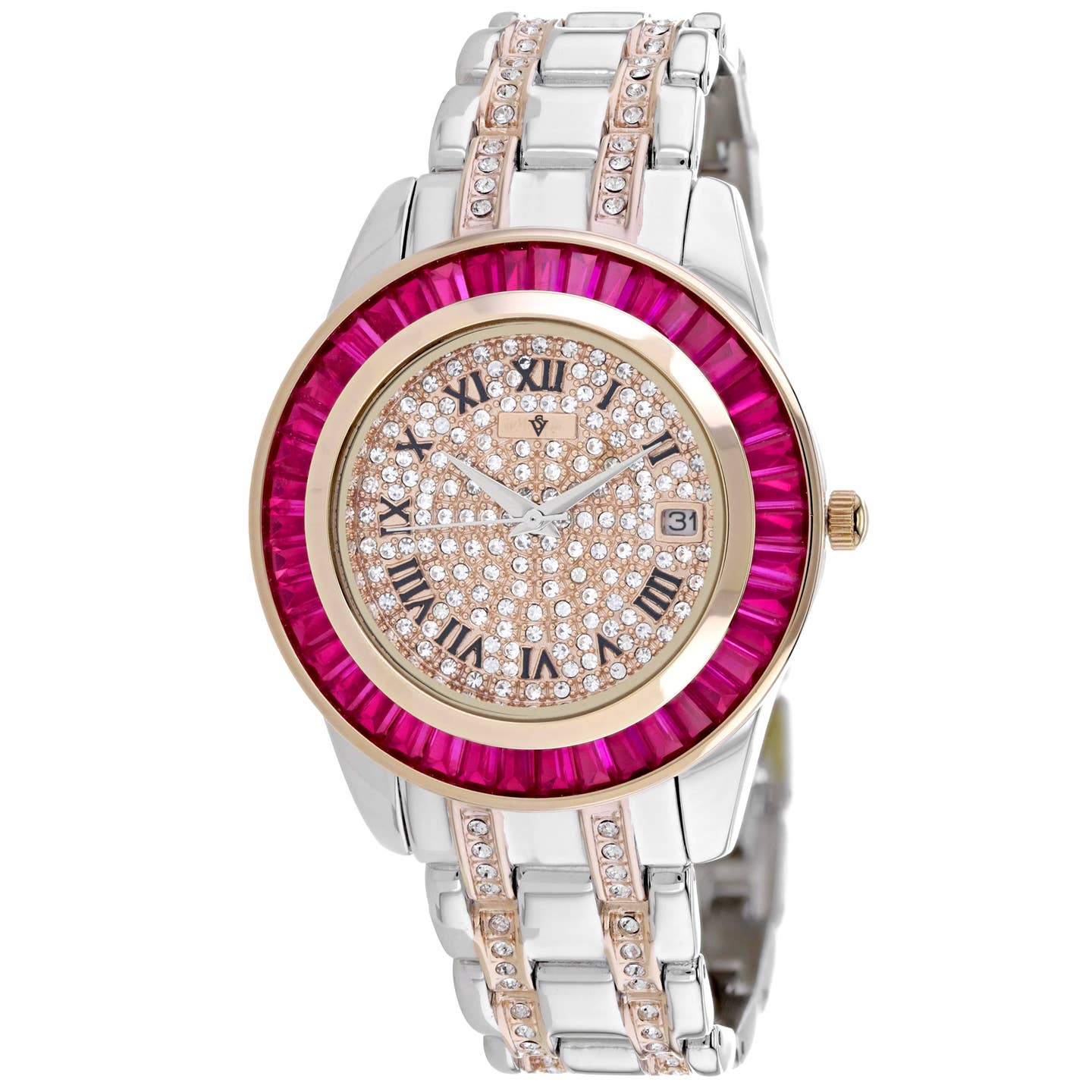 Christian Van Sant Stella Women's Quartz Watch, Rose Gold Dial