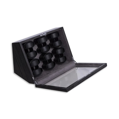 Bey-Berk Cosmo Twelve Automatic Watch Winder – Ash Wood Display Cabinet