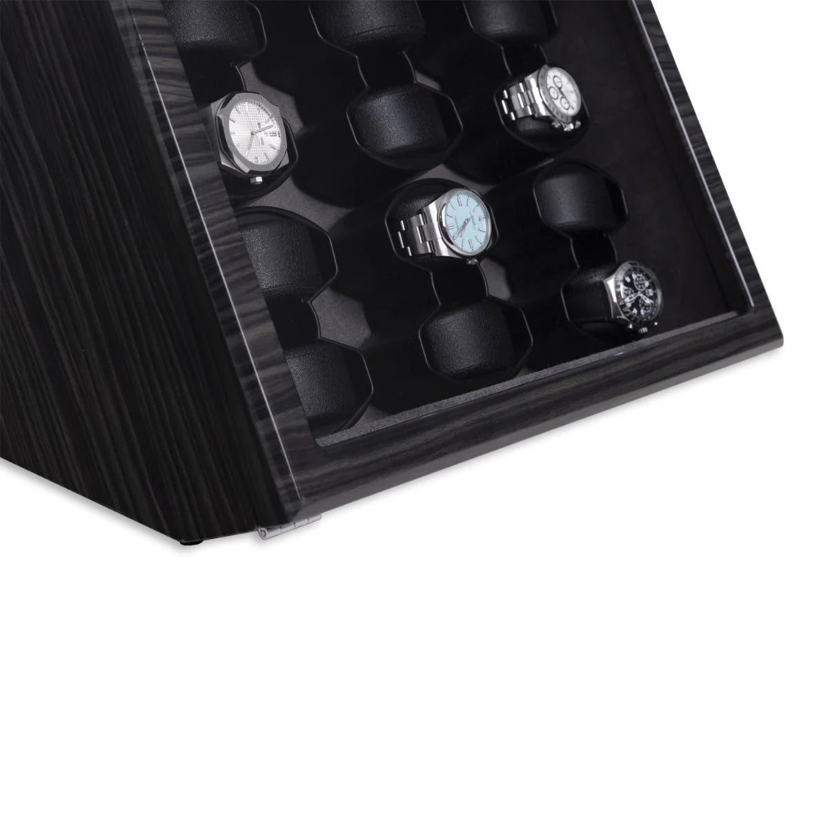 Bey-Berk Cosmo Twelve Automatic Watch Winder – Ash Wood Display Cabinet