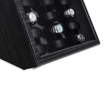 Bey-Berk Cosmo Twelve Automatic Watch Winder – Ash Wood Display Cabinet