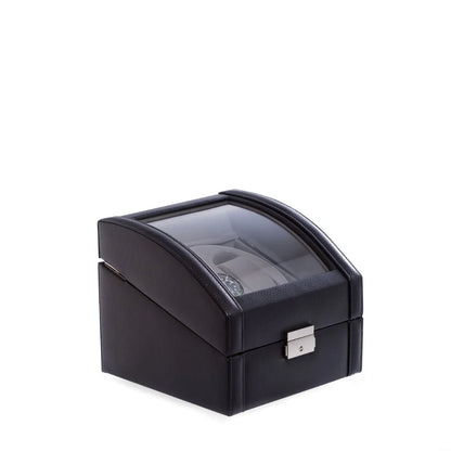 Bey-Berk VP Automatic Watch Winder – Black Leather Display Case