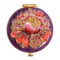 Jay Strongwater Angela Floral Round Compact Mirror
