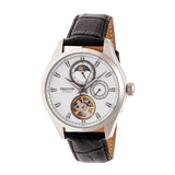 Authentic Heritor Sebastian Men's Automatic Semi-Skeleton Leather Watch, Style HERHR6901