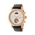 Authentic Heritor Winston Men's Automatic Semi-Skeleton Leather Watch, Style HERHR5205