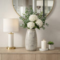 Decorative Vase - Gray Ceramic Stylish Finish, 16 in.