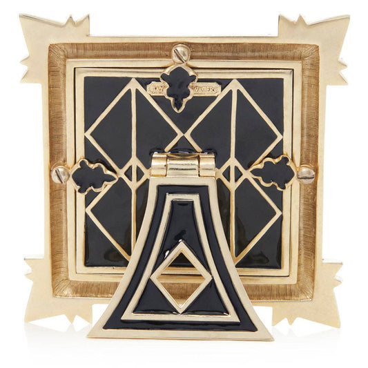 Jay Strongwater Dorothy Art Deco 3" x 3" Crystal Enamel Picture Frame