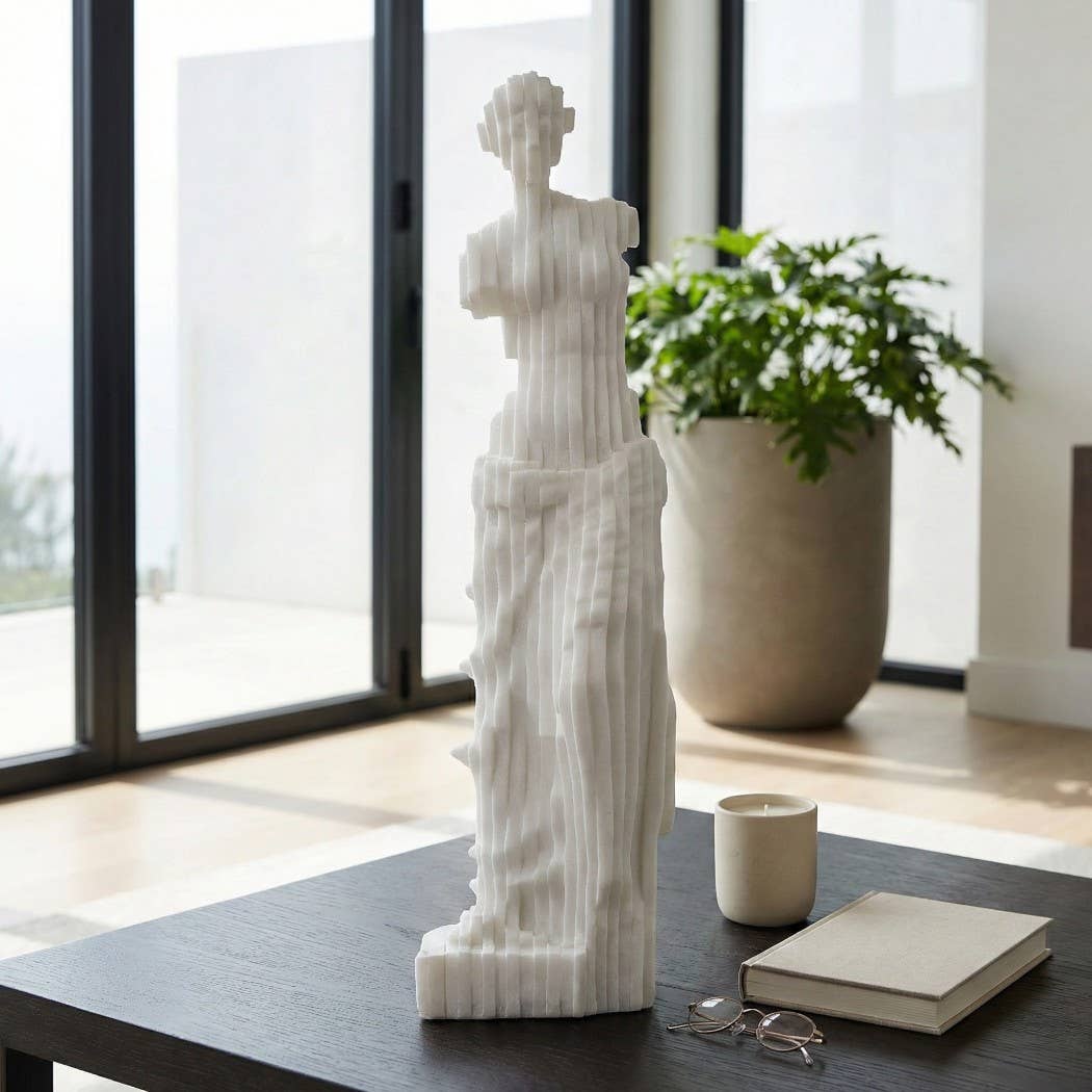 Decorative Sculpture - White Resin Oversized, 25 in.