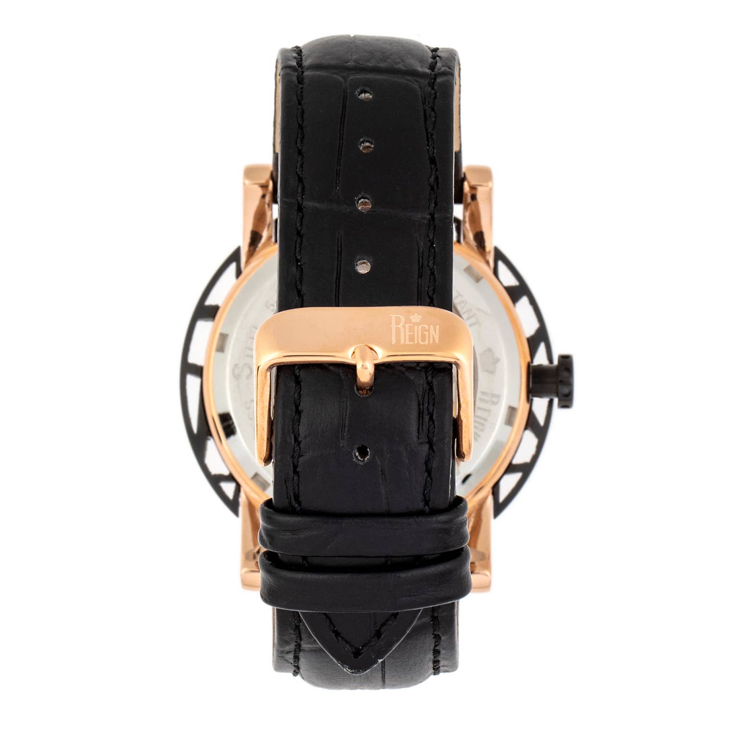 Reign Stavros Men's Automatic Skeleton Leather Watch