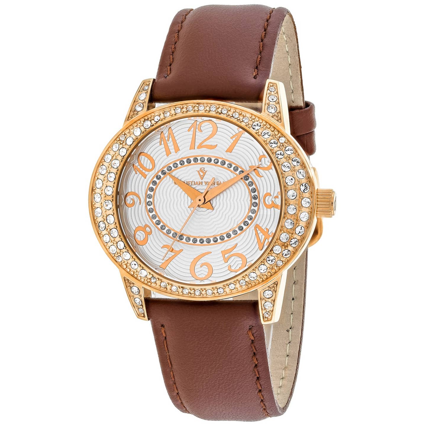 Christian Van Sant Sevilla Women's Quartz Watch, Silver Dial