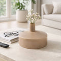 Decorative Vase - Brown Ceramic Modern Minimalist, 7 in.