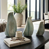 Decorative Objects Set of 3 - Blue Resin Bird, 5/7/8 in.