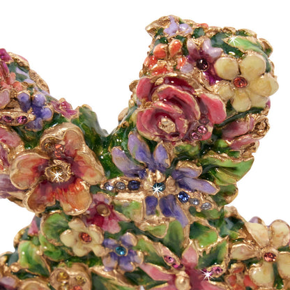 Jay Strongwater Daisy Floral Kisses Flower Crystal Enamel Gold-Finished Tabletop Object