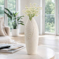 Decorative Vase - Ivory Ceramic Nautilus Shell Form, 21 in.