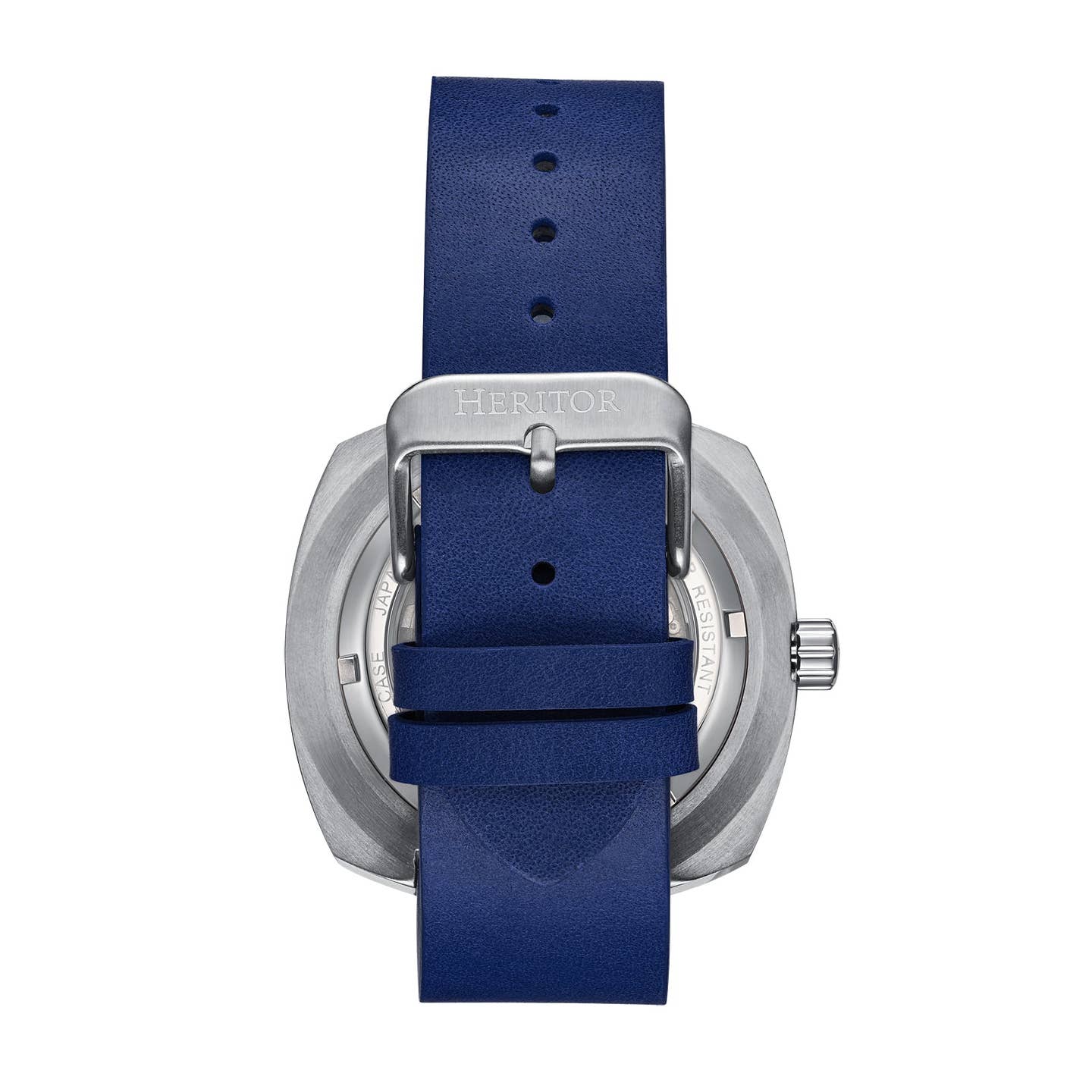 Heritor Davenport Men's Automatic Engraved-Case Leather Watch, Style HERHS3202