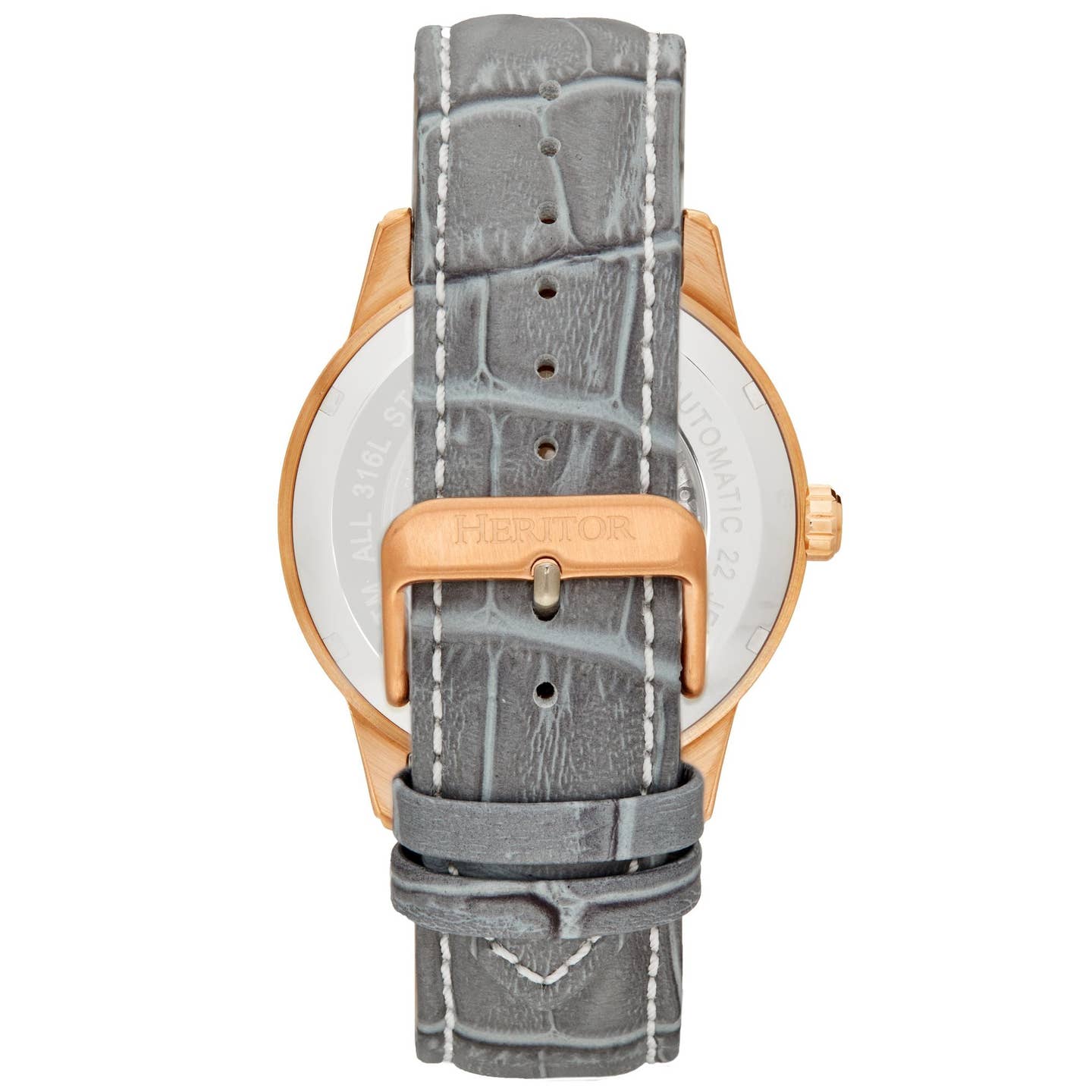 Heritor Davies Men's Automatic Semi-Skeleton Leather Watch, Style HERHS2505