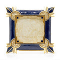 Jay Strongwater Dorothy 3 X 3 Art Deco 3" x 3" Crystal Enamel Picture Frame, Delft Garden