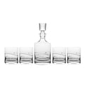 Sparkle Glass Whiskey Decanter Set, Decanter: 26 oz.; DOF glasses: 10.5 oz.