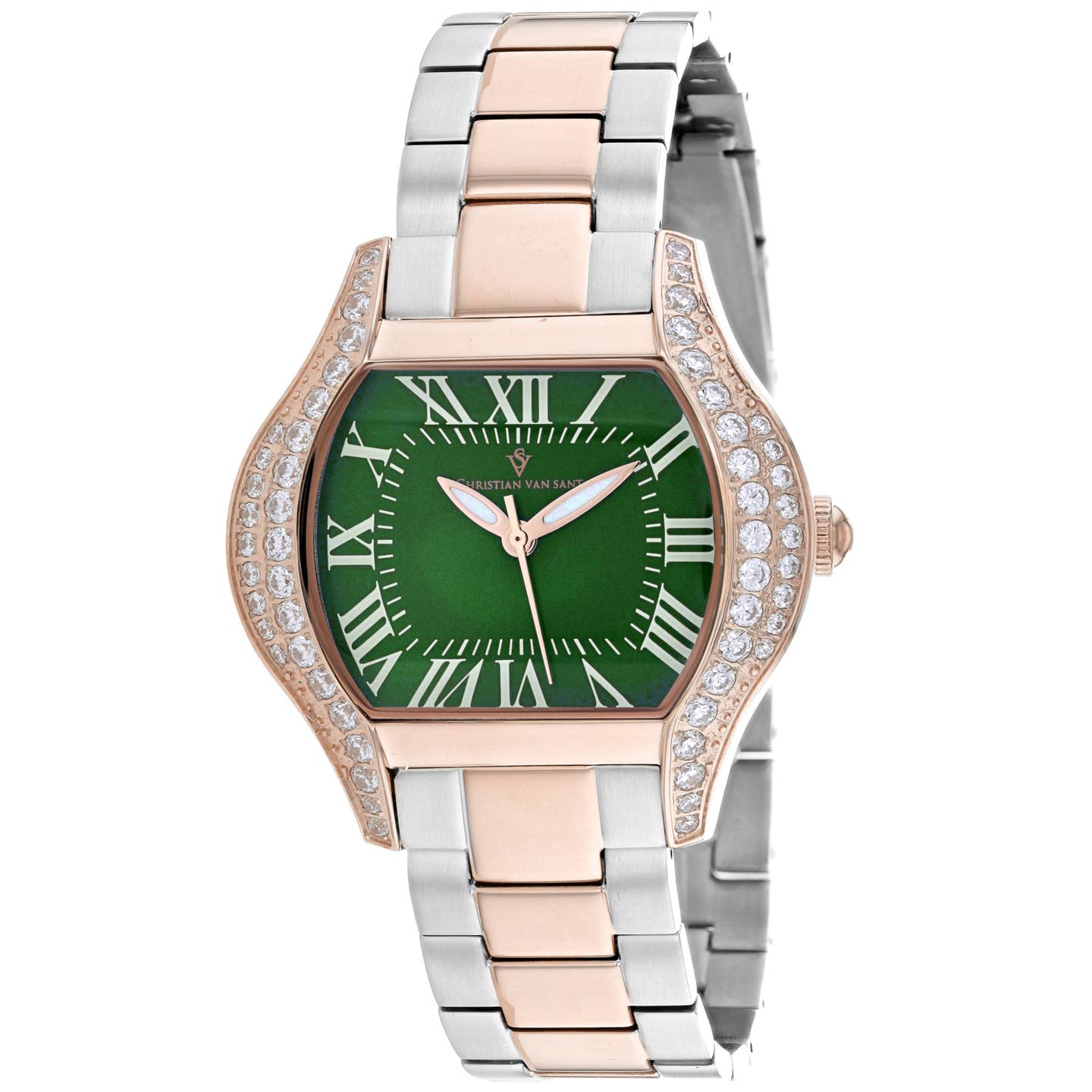 Christian Van Sant Bianca Women's Quartz Watch, Green Dial