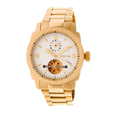 Authentic Heritor Helmsley Men's Automatic Semi-Skeleton Bracelet Watch, Style HERHR5003