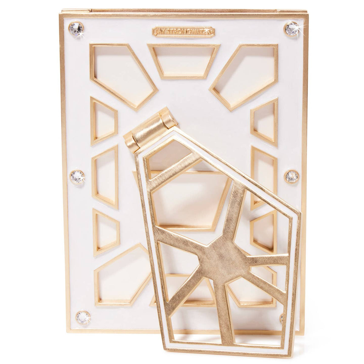 Jay Strongwater Lavinia Pavé 4" x 6" Crystal Enamel Picture Frame, Opal