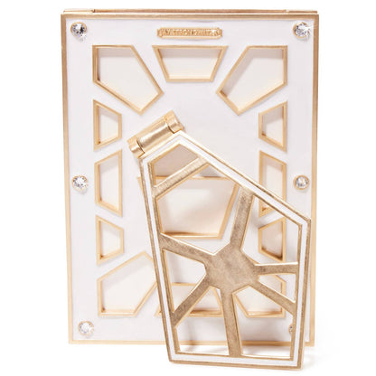 Jay Strongwater Lavinia Pavé 4" x 6" Crystal Enamel Picture Frame, Opal
