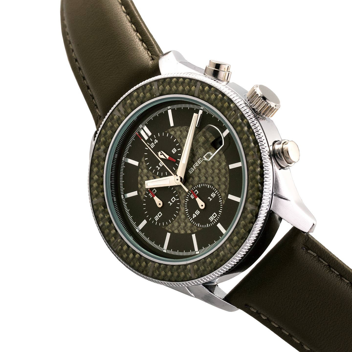 Breed Maverick Men's Quartz Chronograph Date Leather Watch