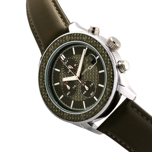 Breed Maverick Men's Quartz Chronograph Date Leather Watch