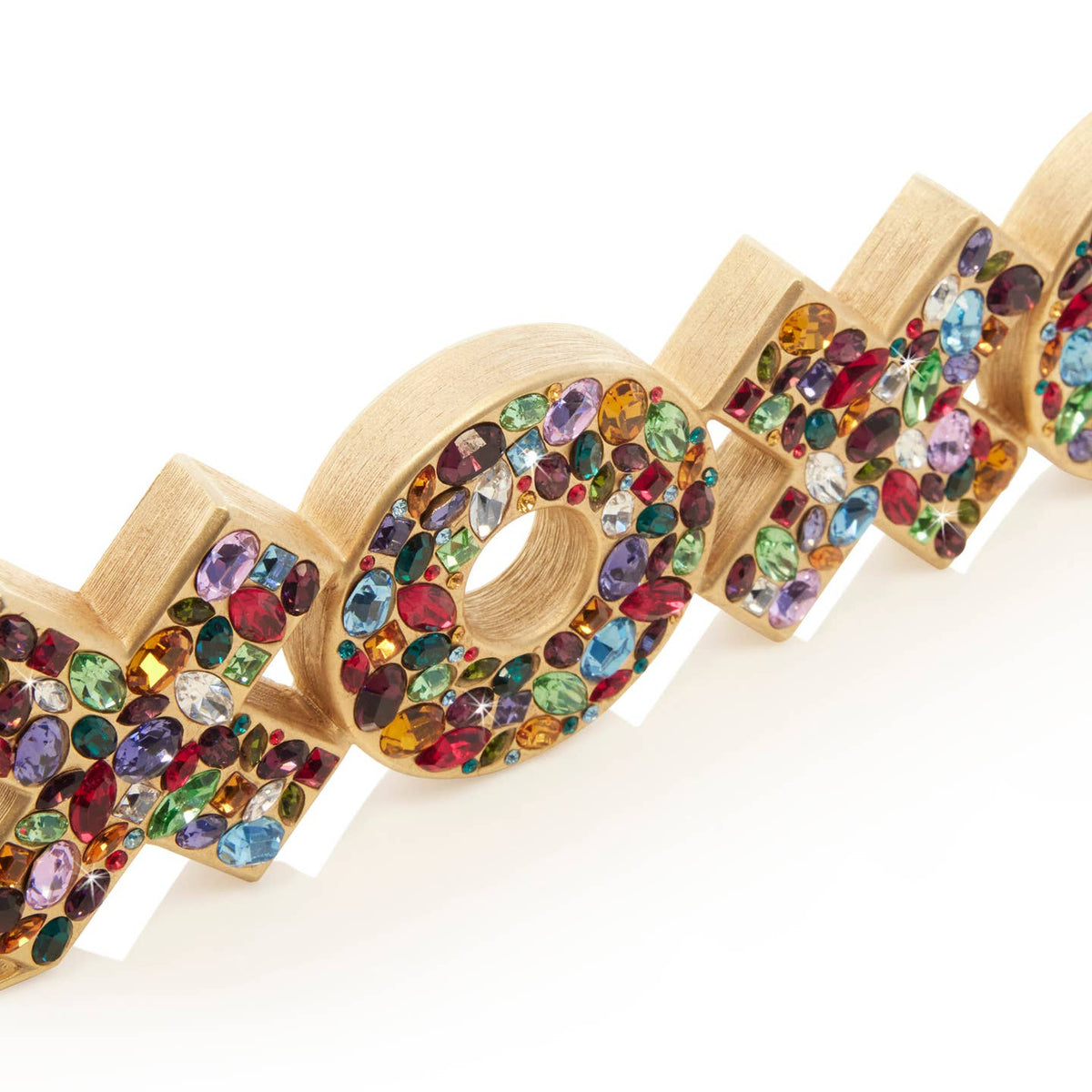 Jay Strongwater Avery Xoxo Swarovski Crystal Enamel Gold-Finished Tabletop Object