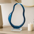 Decorative Object - Blue Crystal Twist Statuary, 12 in.