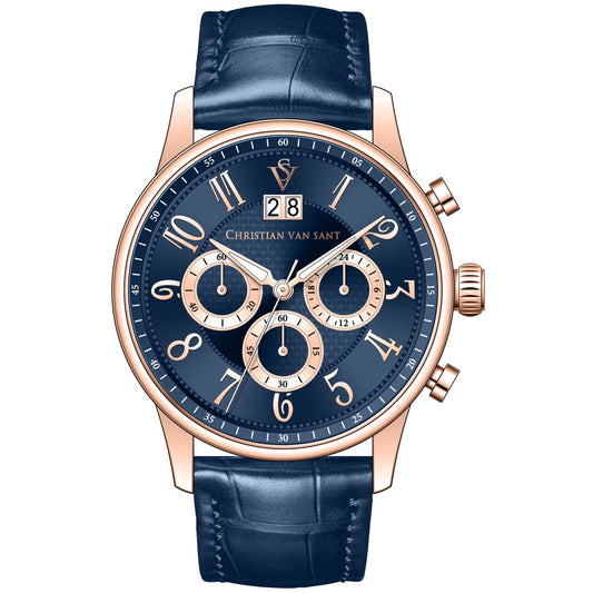 Christian Van Sant Heritage Men's Quartz Watch, Blue Dial