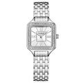 Stuhrling Original Confidant 4020 Women's Quartz Watch, 27mm, White Dial, Crystal-Accented Bezel
