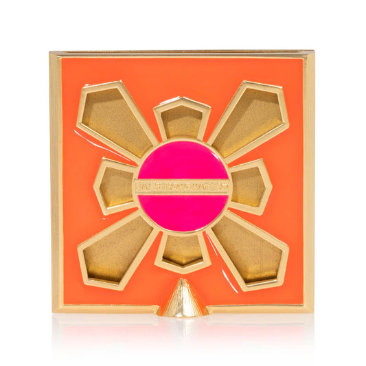 Jay Strongwater Leland Pavé Corner Rose 2" Swarovski Crystal Enamel Picture Frame, Electric Pink