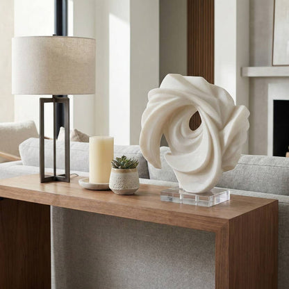 Decorative Sculpture - White Resin Exquisite, 15 in.