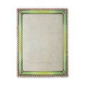 Jay Strongwater Lucas Stone Edge 5" x 7" Crystal Enamel Picture Frame, Apple