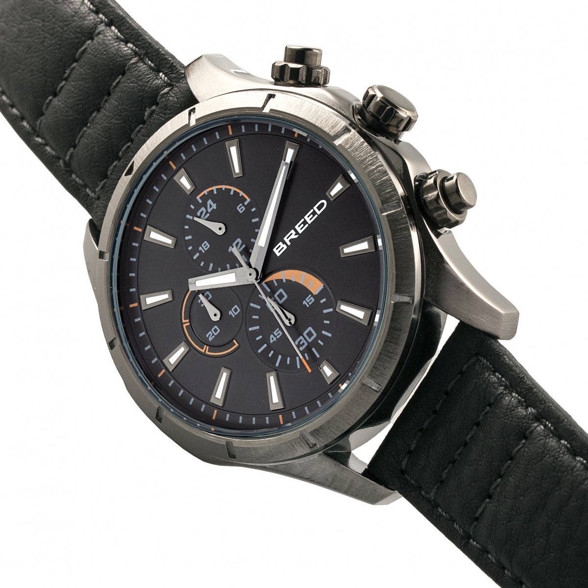 Breed Lacroix Men's Quartz Chronograph Leather Watch