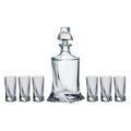 Quadro Glass Whiskey Decanter Set, 17 oz.