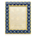 Jay Strongwater Abaculus Pyramid 3" x 4" Enamel Gold-Finished Picture Frame, Delft