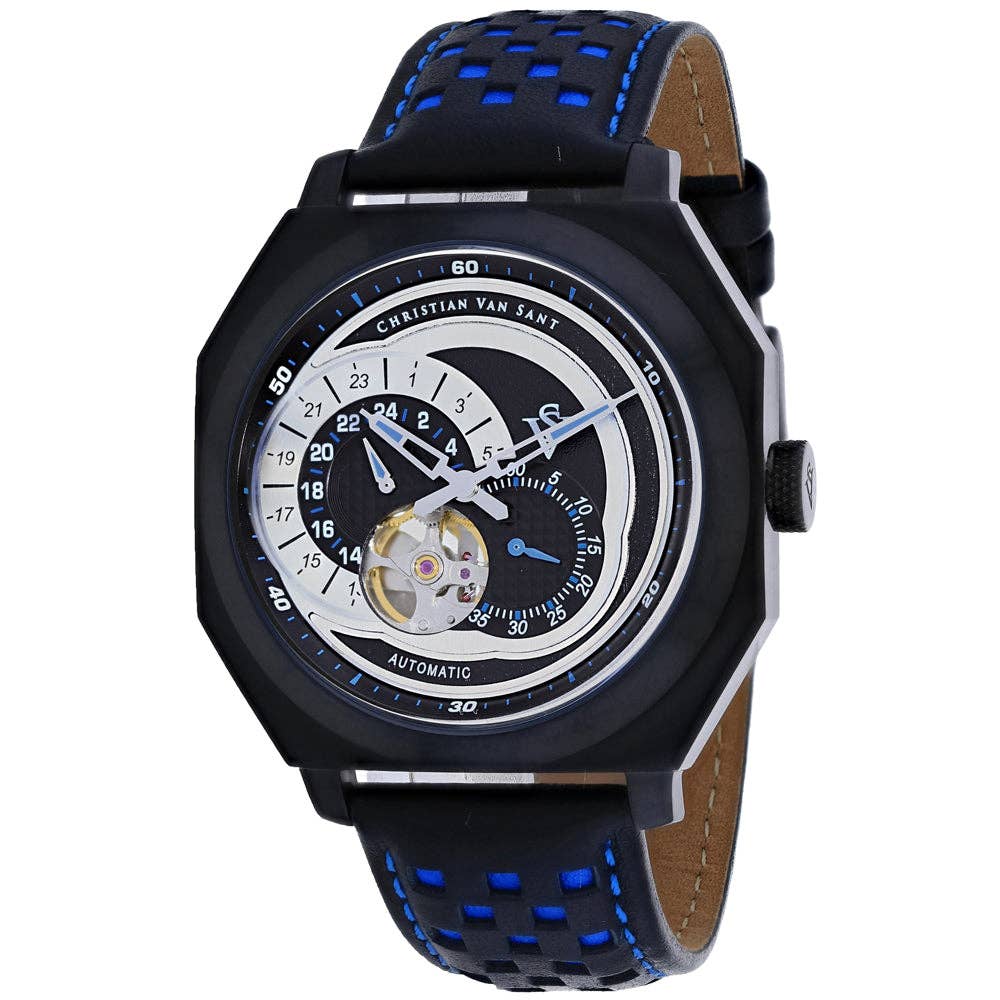 Christian Van Sant Machina Men's Watch, Black Dial