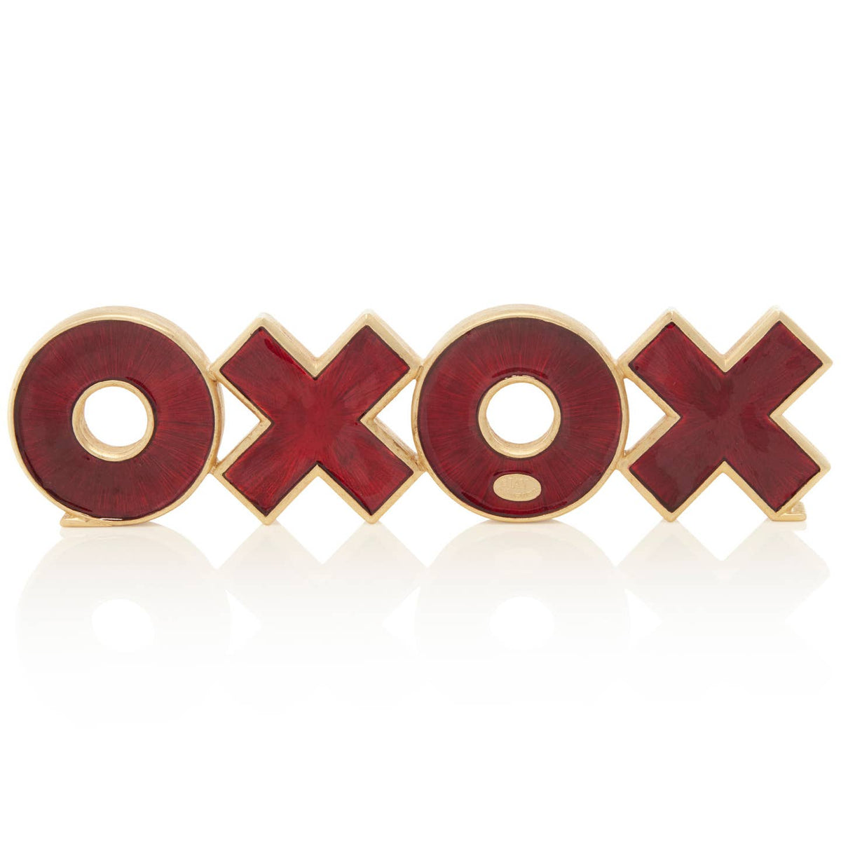 Jay Strongwater Avery Xoxo Swarovski Crystal Enamel Gold-Finished Tabletop Object