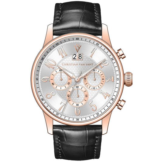 Christian Van Sant Heritage Men's Quartz Watch, Silver Dial