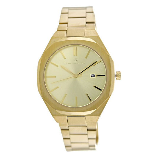 Christian Van Sant Octavius Men's Quartz Watch, Gold Dial