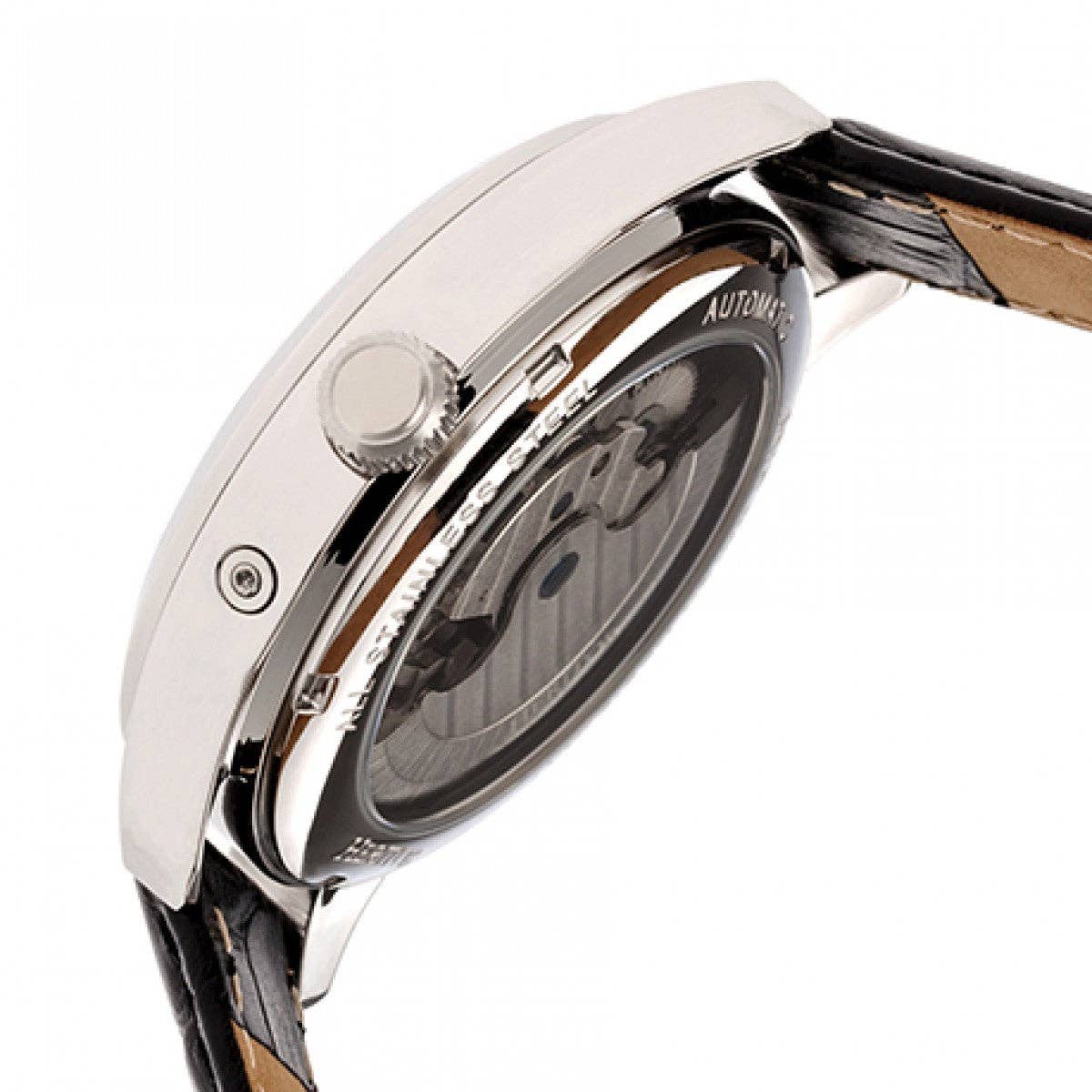 Heritor Sebastian Men's Automatic Semi-Skeleton Leather Watch, Style HERHR6901