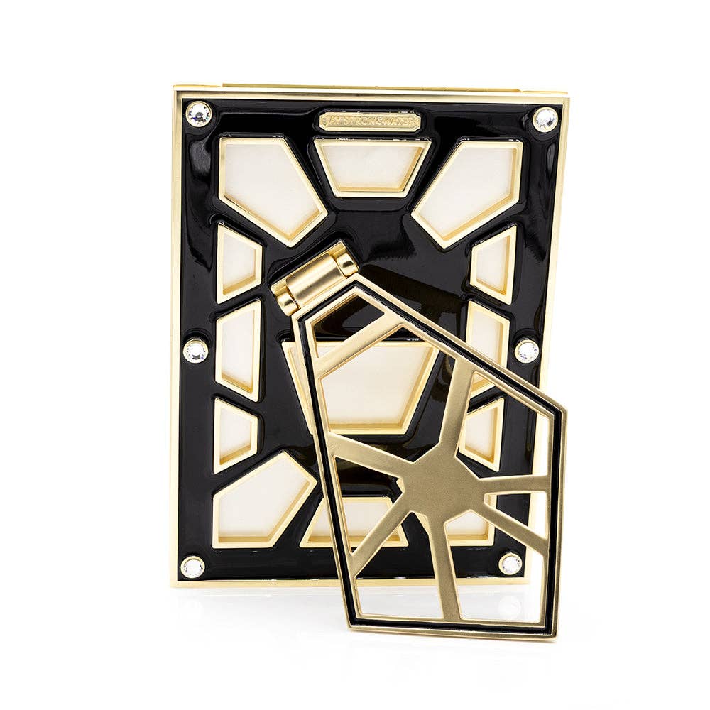Jay Strongwater Lavinia Zebra Pavé 4" x 6" Crystal Enamel Picture Frame, Zebra