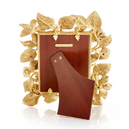 Jay Strongwater Maeve Dutch Floral 5" x 7" Gold-Finished Picture Frame, Gold