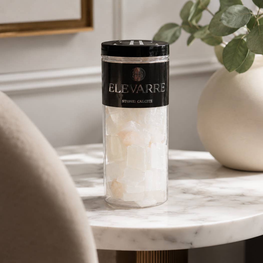 Decorative Object - White Calicate Raw Cube Stone Filler